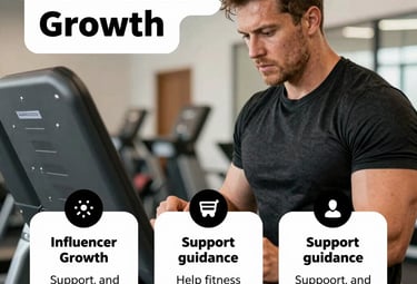 A candid shot of a male fitness influencer filming content outdoors with natural light.