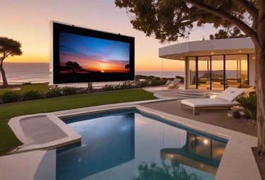 Corporate meeting room equipped with Crestron video systems and LED displays.