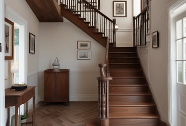 Close-up of a painter applying fresh paint on an interior wall.