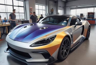 Close-up of a high-quality printed poster with vibrant colors.