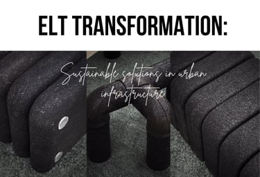 Re-Ti: playground equipment, road barriers, and public benches made from recycled tires, sustainable