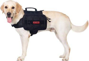 OneTigris Backpack for Dogs to Wear Pet Back Pack with Padded Handle and Leash Attachment Point for 