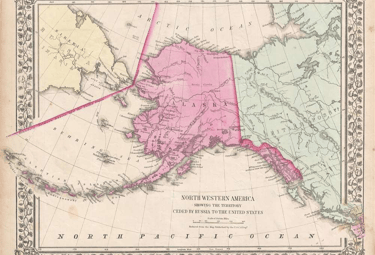 Alaska map for Trump - Putin Meet