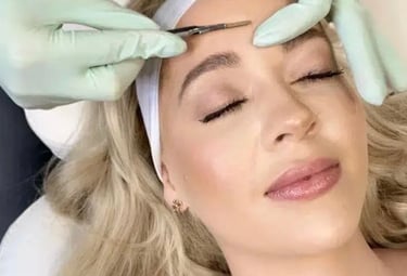 a women getting a dermaplane treatment done