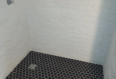 tilied shower installation