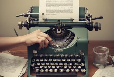 Close-up of a gold-embossed leather-bound book lying next to a charcoal pen on a white desk.