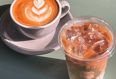 a cup of coffee with a cup of coffee
