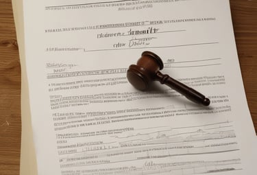 A tax form labeled Form 1120 sits on a wooden table. A black pen rests on the form, and a gray zippered pouch is partially visible beside it.