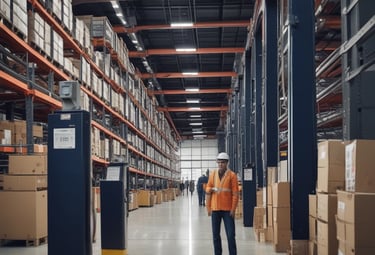 An active RFID tag placed on a logistics package for tracking purposes.