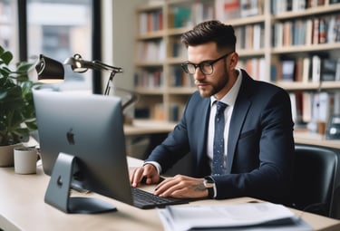 A supportive consultant assisting a client.