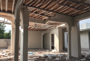 A computer-generated 3D model of an interior space showcasing modern design elements.