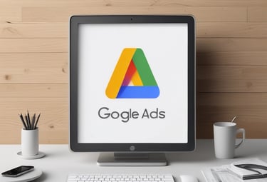 Close-up of hands analyzing digital marketing data on a tablet with charts and graphs.