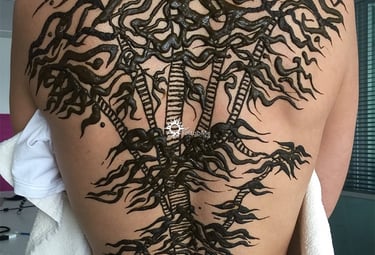 full back cedar tree VIP session Temporary Tattoo