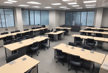 Professional cleaner making a hotel bed with crisp white linens.