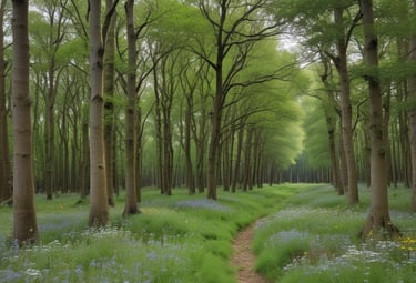 A freshly laid hedge with new shoots growing in a rural setting.