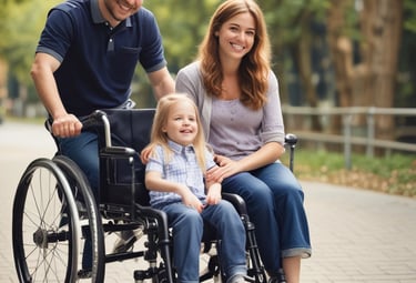 Close-up of hands reviewing financial documents and a calculator on a wooden desk.
