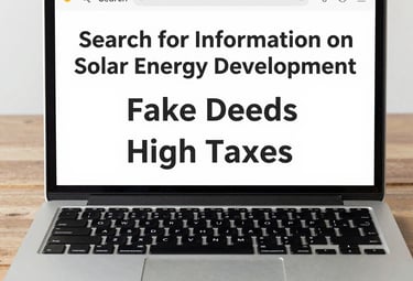 A laptop screen displaying the Detroit's Dirty Deeds blog homepage with articles about housing rights.