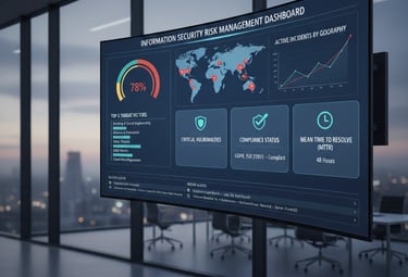 Monitor com dashboard para gestão de riscos