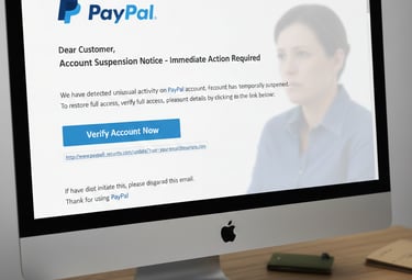 imagem de exemplo de um phishing