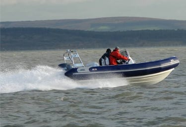Our Avon 5.8m RIB at 30kts