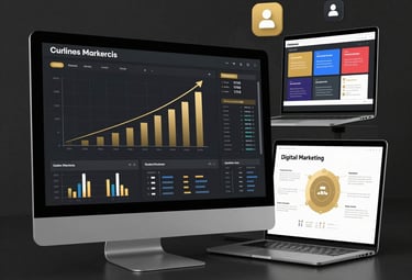 Close-up of a well-designed website homepage on a desktop screen.