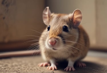 Technician setting bait stations around a commercial building’s exterior.