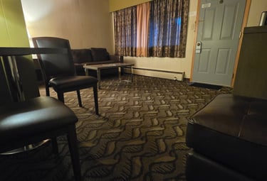 Commercial carpet and upholstery cleaning in a professional workspace