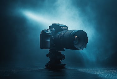 Cinematic camera setup representing high-end brand storytelling and visual content creation.