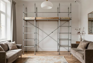 A team member painting a bright, freshly renovated kitchen wall.