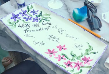 Ceramic Painting Team Wellbeing Workshop