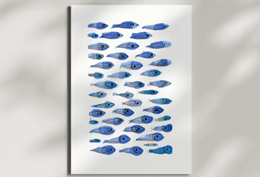 Watercolor painting by Chris Dias Koot. Marine Collection