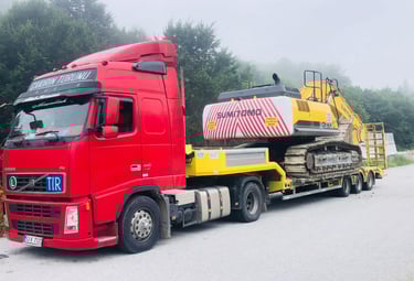 Zorlu arazi şartlarında sumitomo ekskavatör nakliyesi ve proje yönetimi