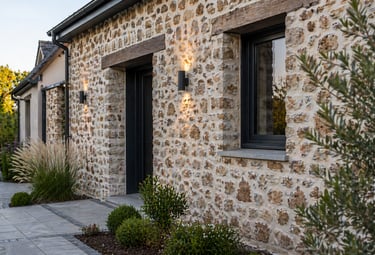 Maison en pierre naturelle – façade authentique et rénovée