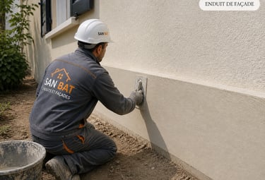 Application d’enduit de façade – finition soignée et durable