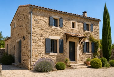 Maison en pierre naturelle – façade complète style traditionnel