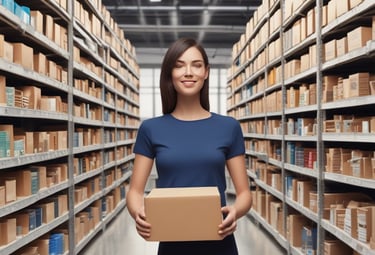 A friendly customer support agent assisting a client via headset.