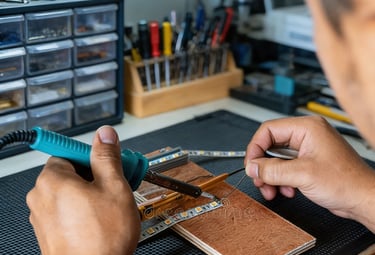 Soldadura de precisión en tiras LED con conexiones profesionales garantizadas.