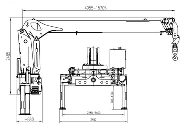 SQS157G-5 loader crane
