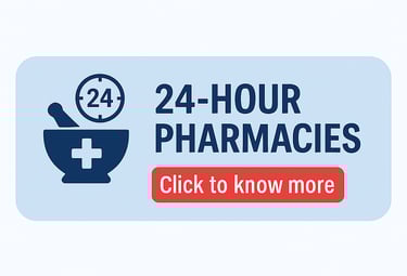 An image used as Button linking to information about 24 hour pharmacies  in Karnal