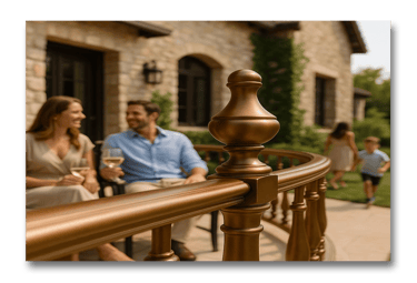 Precision laser cleaning of rusted metal railing with no abrasive blasting