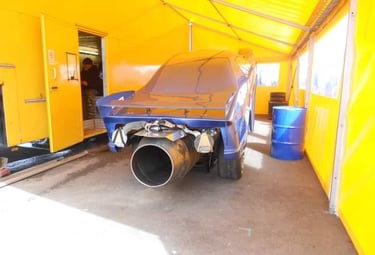 awning at Santa pod race track
