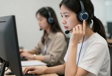 A supervisor observing multiple agent screens with real-time call monitoring.