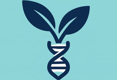 ilustração de dna simulando vaso de planta
