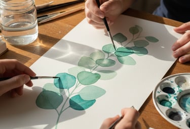 watercolor classes | York, Ontario | cyan myna