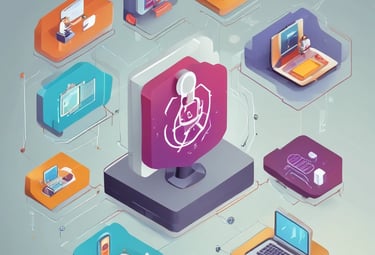 A graphic showcasing enterprise technology solutions.