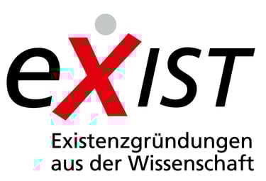 EXIST Logo – Förderprogramm für innovative Gründungen, unterstützt das Startup Sizeless