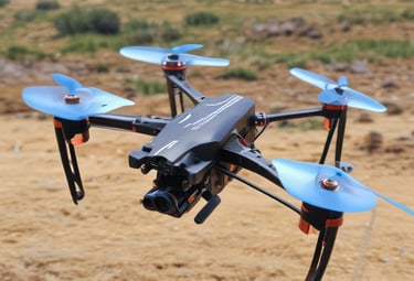 A close-up of a robust drone frame showcasing its durability and design features.