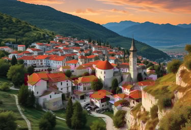 Local artisans showcasing their crafts in a vibrant market.