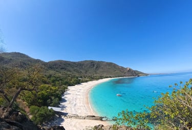 white sandy beach in alor