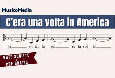 Spartito C'era una volta in America Ennio Morricone per flauto dolce facile
